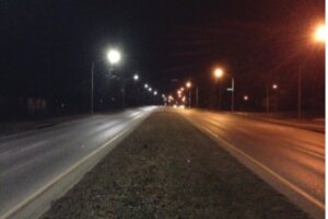 beam-team-lighting-upgrades Nighttime shot of lit-up highway
